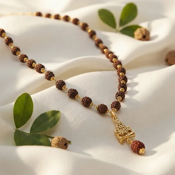 The99jewel_Rudraksha_Beads_With_Om_And_Damru_Pendant_For_Men_Brown