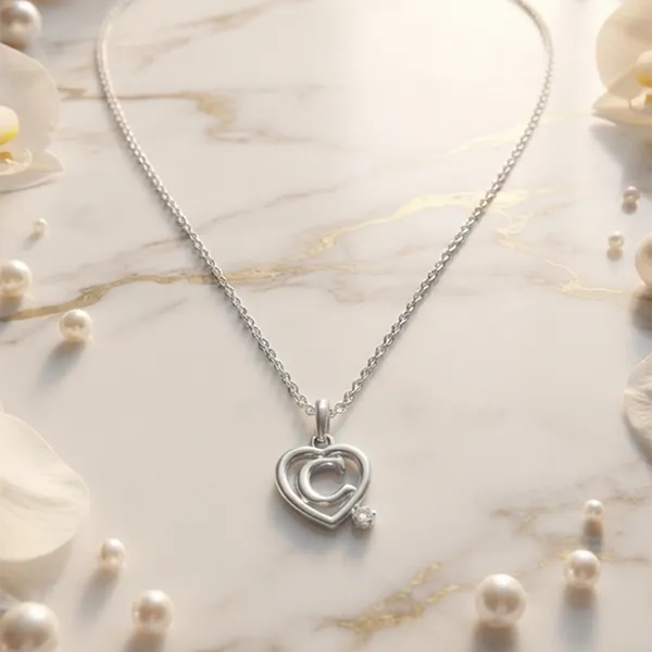 The99jewel_Letter_C_Initial_Chain_Pendant_With_Heart_For_Men_Women_Silver