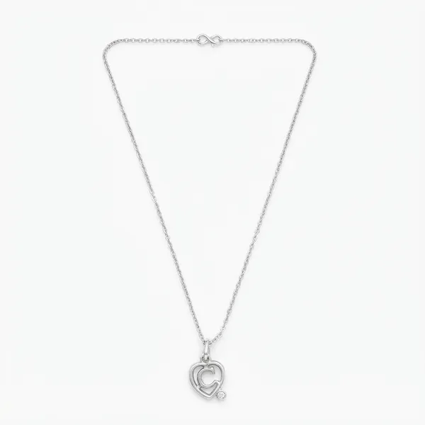 The99jewel_Letter_C_Initial_Chain_Pendant_With_Heart_For_Men_Women_Silver