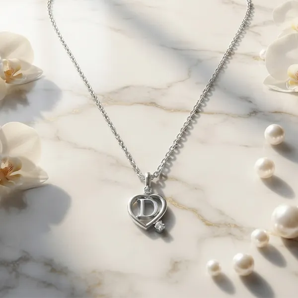 The99jewel_Letter_D_Initial_Chain_Pendant_With_Heart_For_Men_Women_Silver