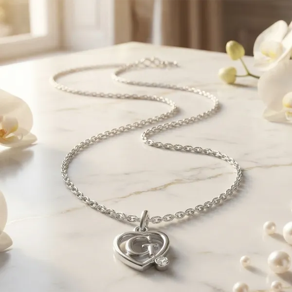 The99jewel_Letter_G_Initial_Chain_Pendant_With_Heart_For_Men_Women_Silver