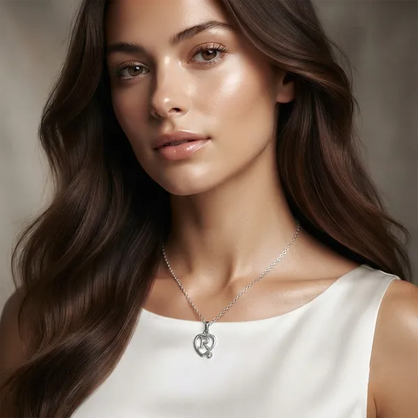 The99jewel_Letter_R_Initial_Chain_Pendant_With_Heart_For_Men_Women_Silver