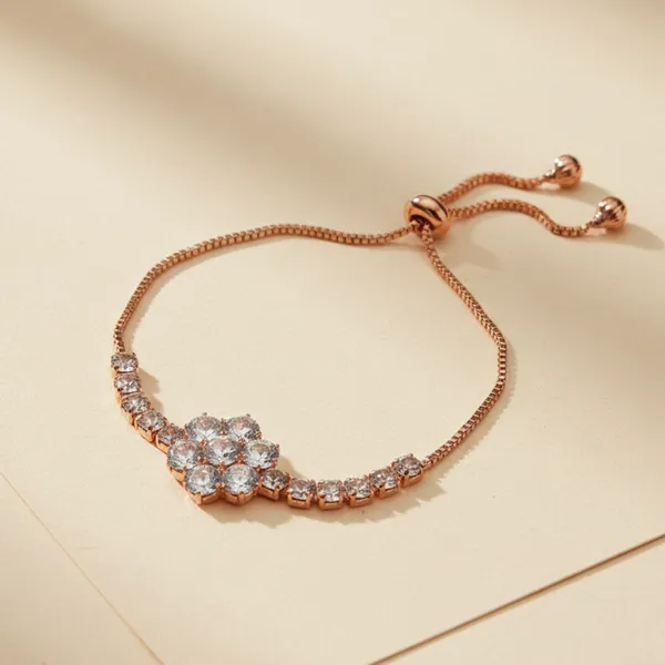 The99jewel_Elegant_Adjustable_American_Diamond_Bracelet_Rose_Gold