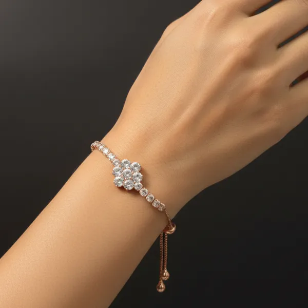 The99jewel_Elegant_Adjustable_American_Diamond_Bracelet_Rose_Gold