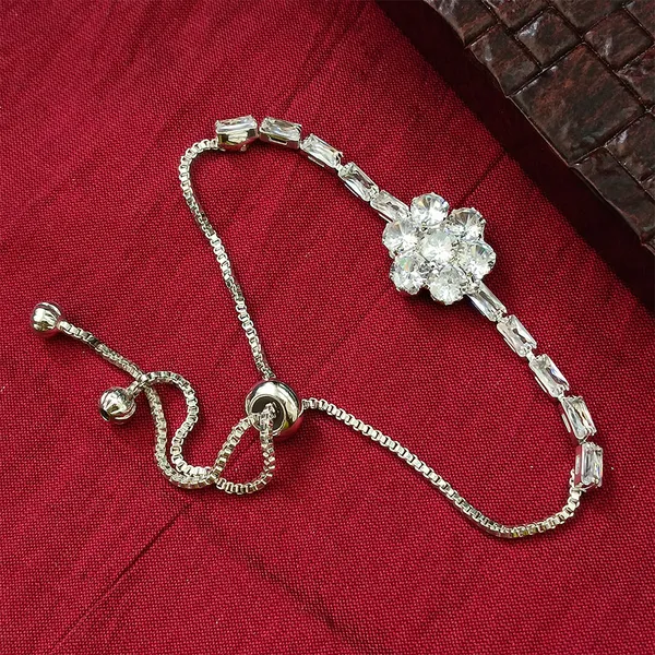 The99jewel_Elegant_Adjustable_American_Diamond_Bracelet_White