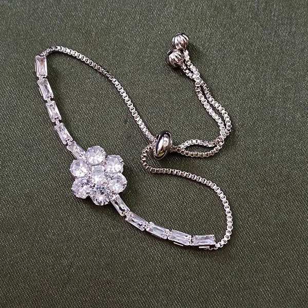 The99jewel_Elegant_Adjustable_American_Diamond_Bracelet_White