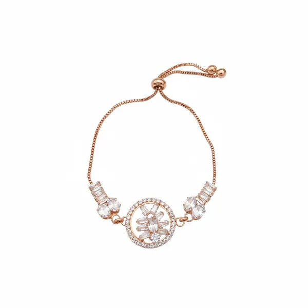 The99jewel_Elegant_Adjustable_American_Diamond_Bracelet_Rose_Gold