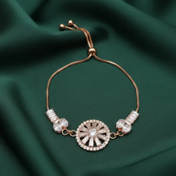 The99jewel_Elegant_Adjustable_American_Diamond_Bracelet_Rose_Gold