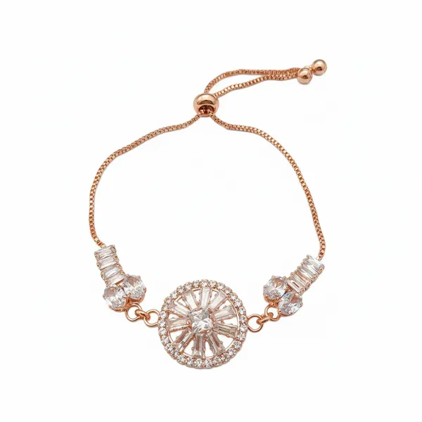 The99jewel_Elegant_Adjustable_American_Diamond_Bracelet_Rose_Gold