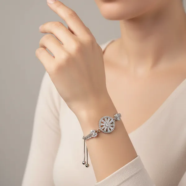 The99jewel_Elegant_Adjustable_American_Diamond_Bracelet_White