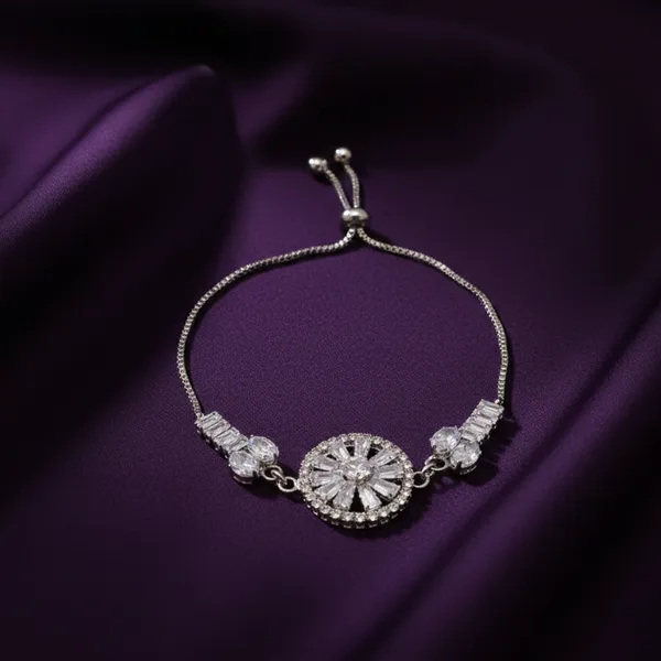 The99jewel_Elegant_Adjustable_American_Diamond_Bracelet_White