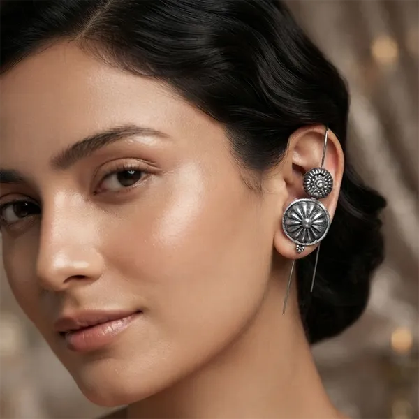 The99jewel_Oxidised_Plated_Round_Ear_Cuff_Oxidised