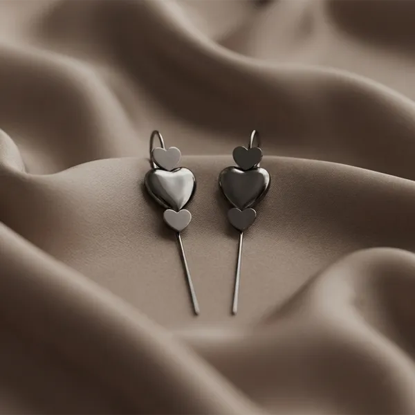 The99jewel_Black_Plated_Heart_Shape_Ear_Cuff_Black