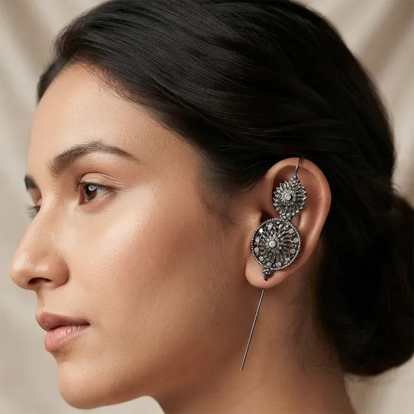 The99jewel_Oxidised_Plated_Round_Ear_Cuff_Oxidised