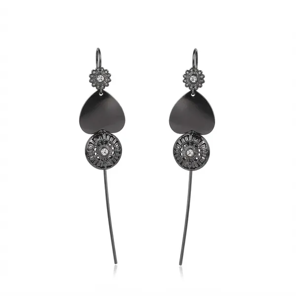 The99jewel_Black_Plated_Heart_Shape_Ear_Cuff_Black