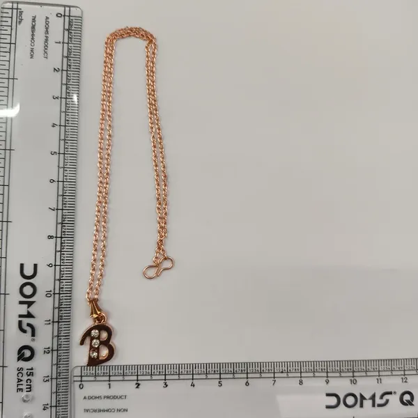 The99jewel_Rose_Gold_Plated_Letter_B_Initial_Chain_Pendant_With_Austrian_Stone_Rose_Gold