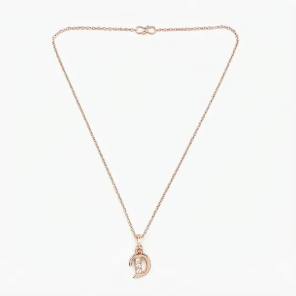 The99jewel_Rose_Gold_Plated_Letter_D_Initial_Chain_Pendant_With_Austrian_Stone_Rose_Gold