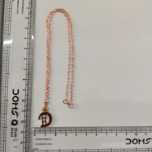 The99jewel_Rose_Gold_Plated_Letter_D_Initial_Chain_Pendant_With_Austrian_Stone_Rose_Gold