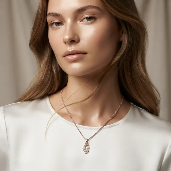 The99jewel_Rose_Gold_Plated_Letter_G_Initial_Chain_Pendant_With_Austrian_Stone_Rose_Gold