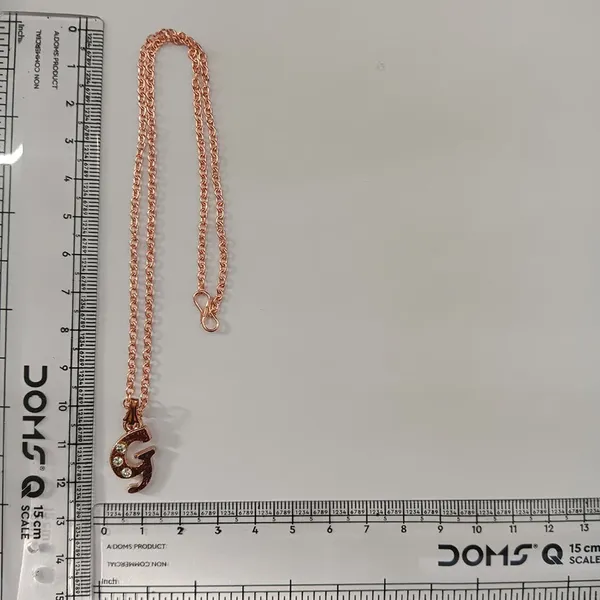 The99jewel_Rose_Gold_Plated_Letter_G_Initial_Chain_Pendant_With_Austrian_Stone_Rose_Gold