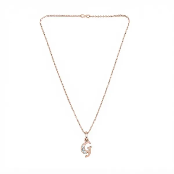 The99jewel_Rose_Gold_Plated_Letter_G_Initial_Chain_Pendant_With_Austrian_Stone_Rose_Gold