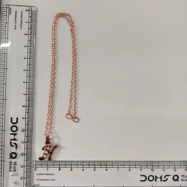 The99jewel_Rose_Gold_Plated_Letter_H_Initial_Chain_Pendant_With_Austrian_Stone_Rose_Gold