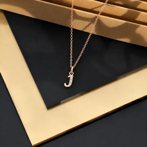The99jewel_Rose_Gold_Plated_Letter_J_Initial_Chain_Pendant_With_Austrian_Stone_Rose_Gold