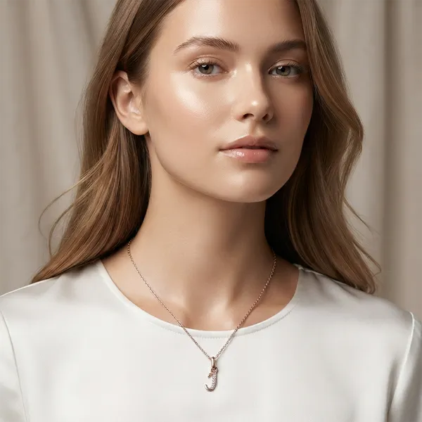 The99jewel_Rose_Gold_Plated_Letter_J_Initial_Chain_Pendant_With_Austrian_Stone_Rose_Gold