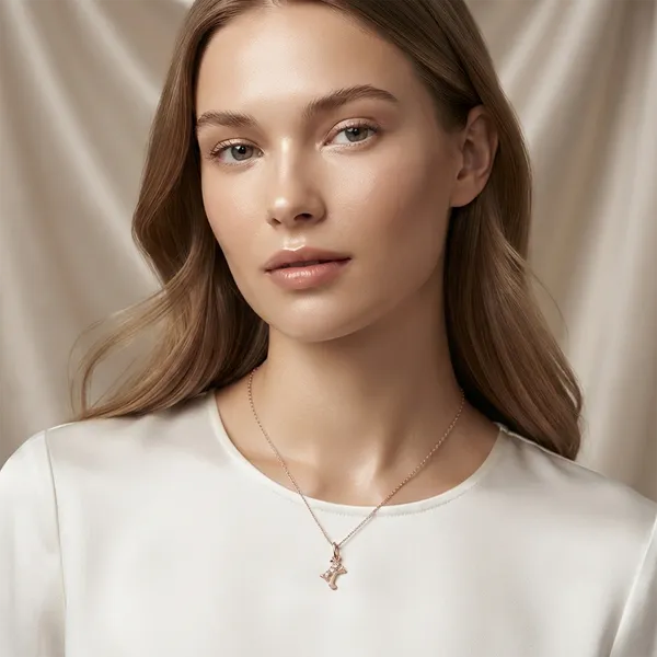 The99jewel_Rose_Gold_Plated_Letter_K_Initial_Chain_Pendant_With_Austrian_Stone_Rose_Gold