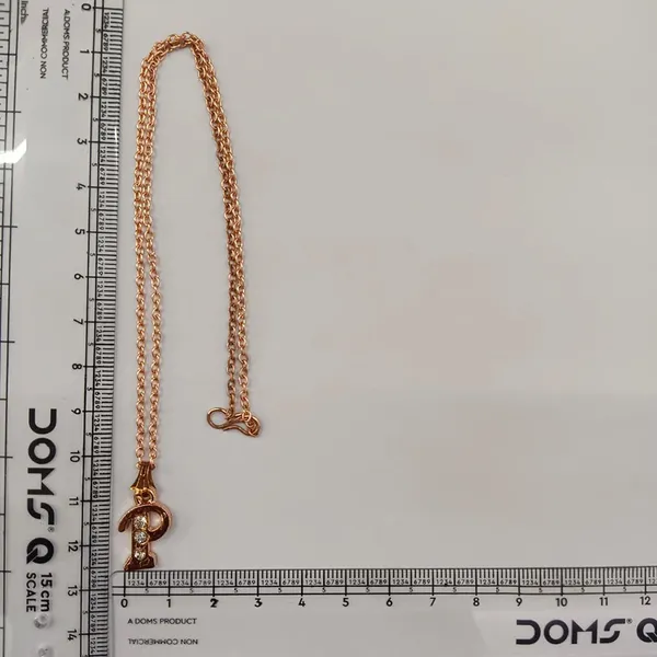 The99jewel_Rose_Gold_Plated_Letter_P_Initial_Chain_Pendant_With_Austrian_Stone_Rose_Gold