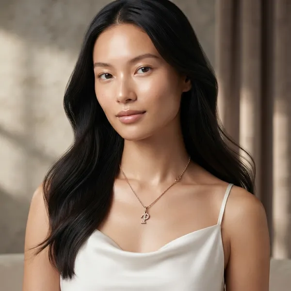 The99jewel_Rose_Gold_Plated_Letter_P_Initial_Chain_Pendant_With_Austrian_Stone_Rose_Gold