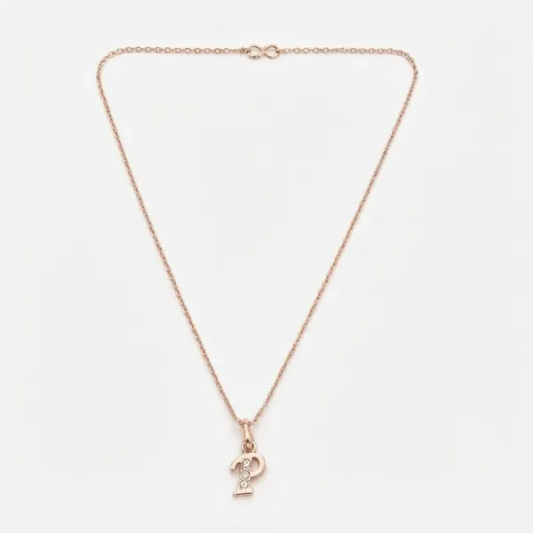 The99jewel_Rose_Gold_Plated_Letter_P_Initial_Chain_Pendant_With_Austrian_Stone_Rose_Gold