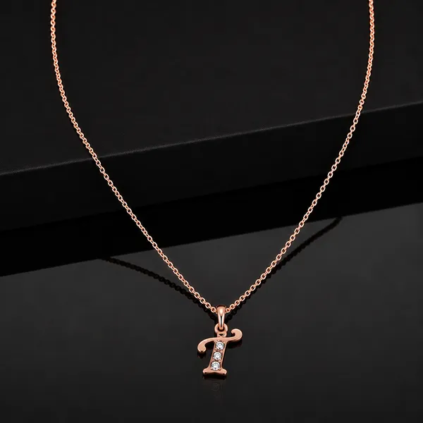 The99jewel_Rose_Gold_Plated_Letter_T_Initial_Chain_Pendant_With_Austrian_Stone_Rose_Gold