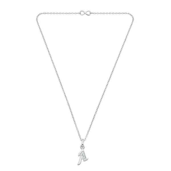 The99jewel_Silver_Plated_Letter_A_Initial_Chain_Pendant_With_Austrian_Stone_Silver