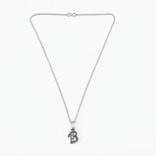 The99jewel_Silver_Plated_Letter_B_Initial_Chain_Pendant_With_Austrian_Stone_Silver