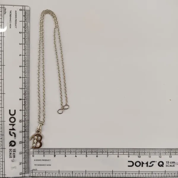 The99jewel_Silver_Plated_Letter_B_Initial_Chain_Pendant_With_Austrian_Stone_Silver