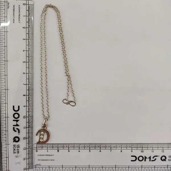 The99jewel_Silver_Plated_Letter_D_Initial_Chain_Pendant_With_Austrian_Stone_Silver