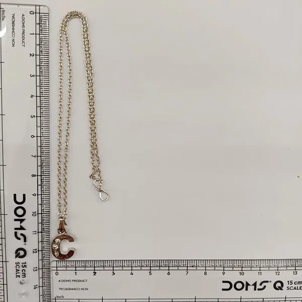 The99jewel_Silver_Plated_Letter_C_Initial_Chain_Pendant_With_Austrian_Stone_Silver