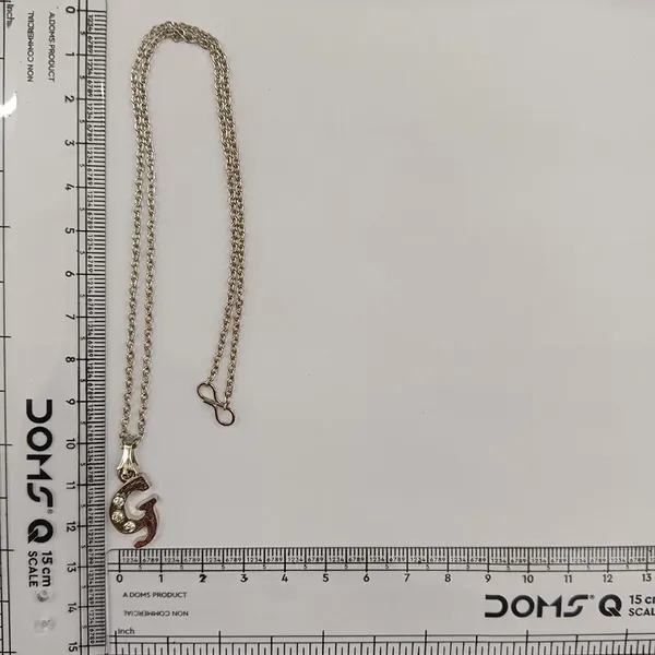 The99jewel_Silver_Plated_Letter_G_Initial_Chain_Pendant_With_Austrian_Stone_Silver