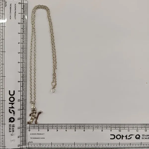 The99jewel_Silver_Plated_Letter_H_Initial_Chain_Pendant_With_Austrian_Stone_Silver