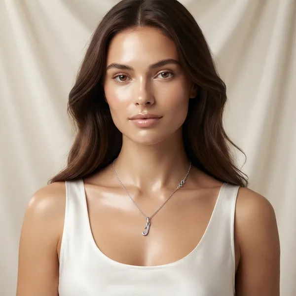 The99jewel_Silver_Plated_Letter_J_Initial_Chain_Pendant_With_Austrian_Stone_Silver