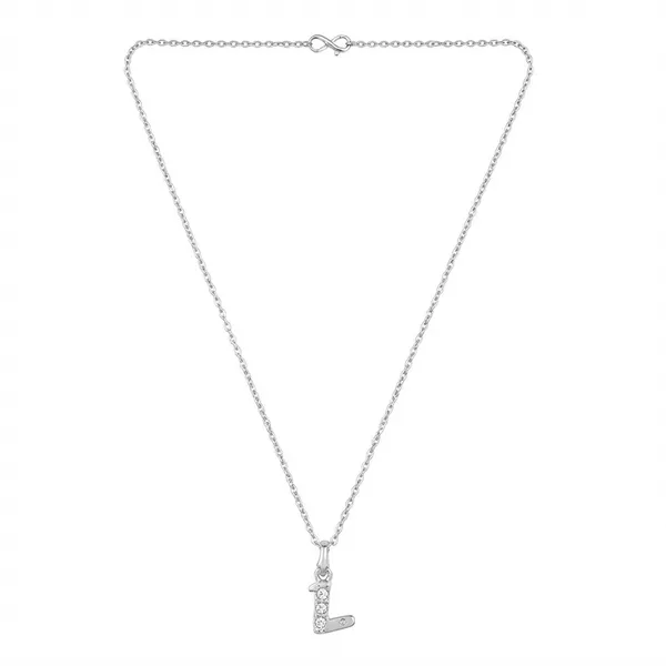 The99jewel_Silver_Plated_Letter_L_Initial_Chain_Pendant_With_Austrian_Stone_Silver