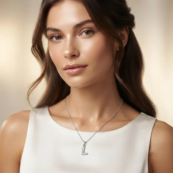 The99jewel_Silver_Plated_Letter_L_Initial_Chain_Pendant_With_Austrian_Stone_Silver