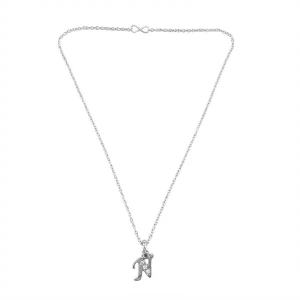 The99jewel_Silver_Plated_Letter_N_Initial_Chain_Pendant_With_Austrian_Stone_Silver