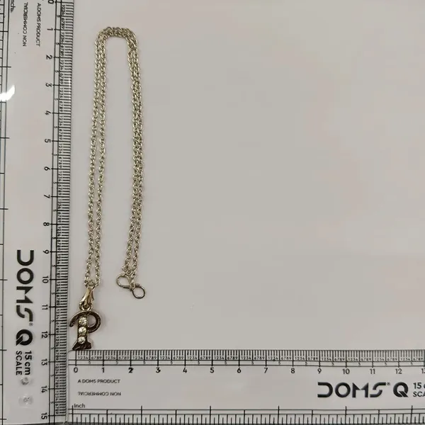 The99jewel_Silver_Plated_Letter_P_Initial_Chain_Pendant_With_Austrian_Stone_Silver