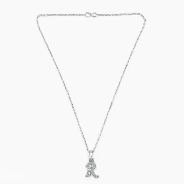 The99jewel_Silver_Plated_Letter_R_Initial_Chain_Pendant_With_Austrian_Stone_Silver