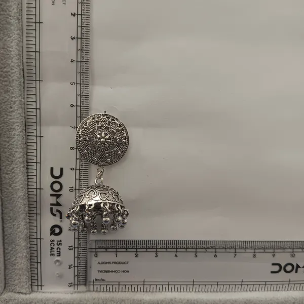 The99jewel_Stylish_Oxidised_Jhumki_Earrings_For_Women_Silver