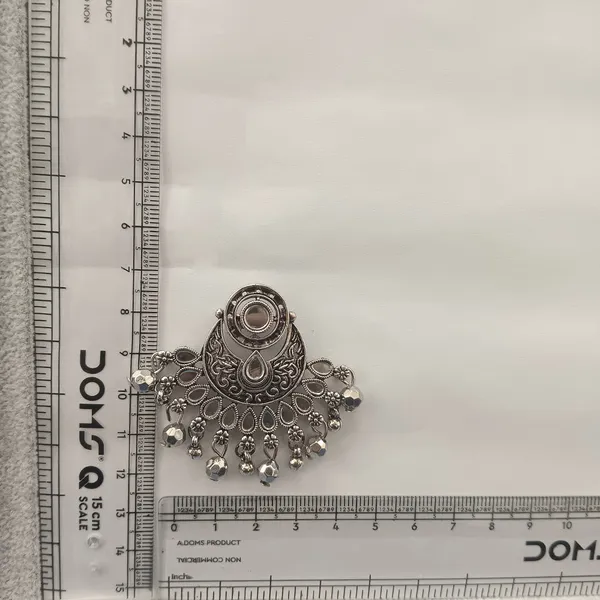 The99jewel_Fashion_Oxidised_With_Mirror_Dangler_Earrings_For_Women_Silver