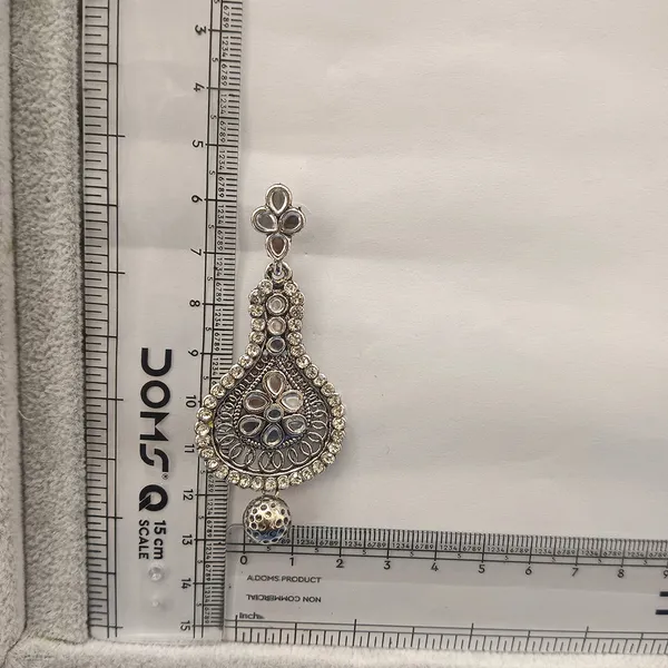 The99jewel_Fashion_Oxidised_With_Mirror_Dangler_Earrings_For_Women_Silver