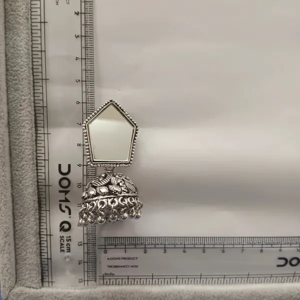 The99jewel_Fashion_Oxidised_Mirror_Jhumki_Earrings_For_Girls_Women_Silver